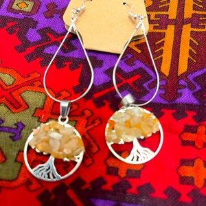 Handmade tree of life earrings